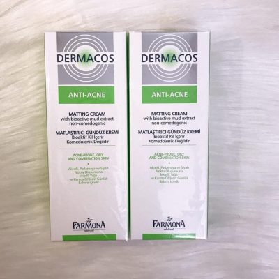 Kem kháng khuẩn ngừa mụn và giảm bóng nhờn DERMACOS ANTI ACNE MATTING CREAM 50ML