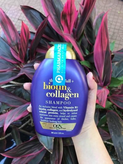 Bộ dầu gội - xả kích thích mọc tóc Biotin & Collagen OGX