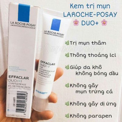 Kem Dưỡng Giúp Giảm Mụn Thông Thoáng Lỗ Chân Lông Và Ngăn Ngừa Vết Thâm Sau Mụn La Roche-Posay Effaclar Duo+ 40ml