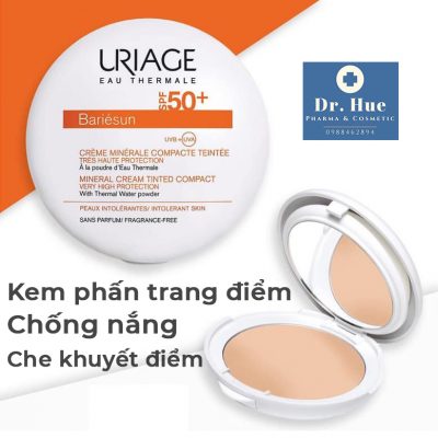 Kem Phấn Trang Điểm Bằng Bột Khoáng Chống Nắng Che Khuyết Điểm Uriage Bariésun Mineral Cream Tinted Compact Very Hight Protection SPF50