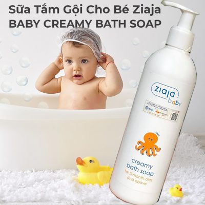 Sữa Tắm Gội Cho Bé 2in1 Ziaja BABY CREAMY BATH SOAP 300ml-3