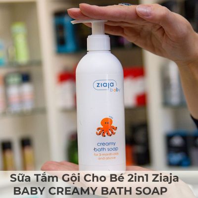 Sữa Tắm Gội Cho Bé 2in1 Ziaja BABY CREAMY BATH SOAP 300ml-6