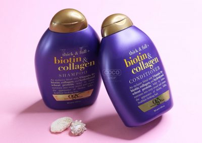 Bộ dầu gội - xả kích thích mọc tóc Biotin & Collagen OGX