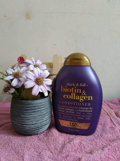 Bộ dầu gội - xả kích thích mọc tóc Biotin & Collagen OGX