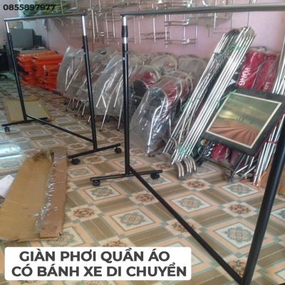 giá treo đơn có bánh xe -2a