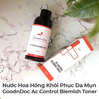 Nước Hoa Hồng Khôi Phục Da Mụn GoodnDoc Ac Control Blemish Toner-8