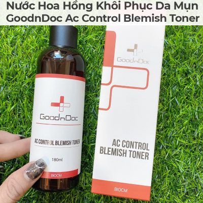 Nước Hoa Hồng Khôi Phục Da Mụn GoodnDoc Ac Control Blemish Toner-9