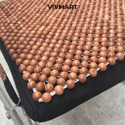 đệm ghế văn phòng hạt gỗ hương vân-1a