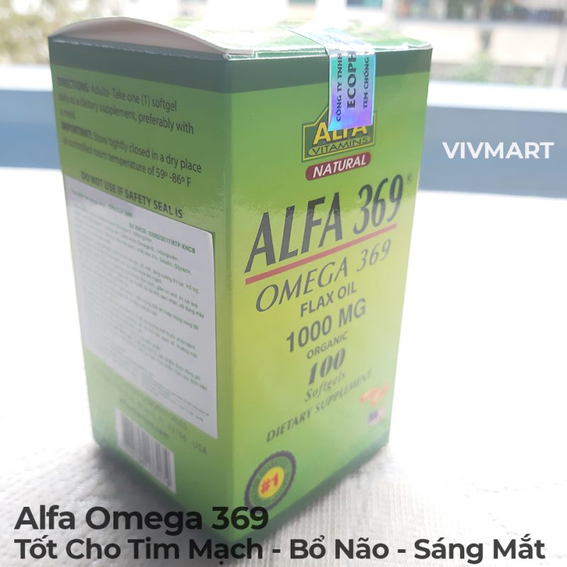 Alfa Omega 369 - Tốt Cho Tim Mạch Bổ Não Sáng Mắt-1a