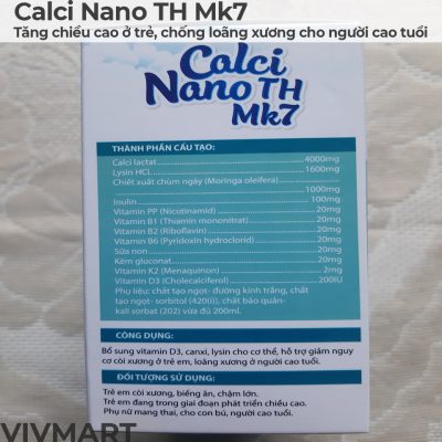 Calci Nano TH Mk7 - Tăng chiều cao ở trẻ, chống loãng xương cho người cao tuổi-10a