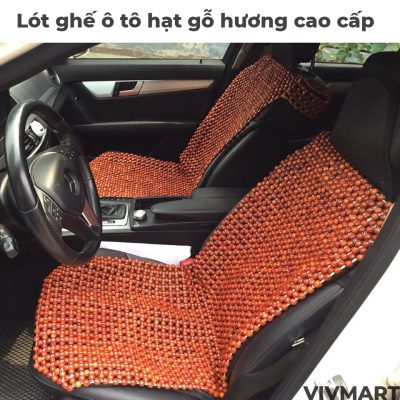 Lót Ghế Xe Ô Tô Hạt Gỗ Hương Cao Cấp Mẫu Khoác Vai Ghế-5