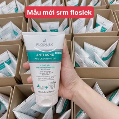 Sửa Rửa Mặt Giảm Mụn Floslek ANTI ACNE Face Cleansing Gel 125ml-5