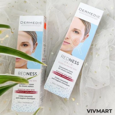 Kem Dưỡng Chống Đỏ Da Dermedic Redness Calm Rosacea Prone Skin Concentrate Cream For Chronic Redness 40ml-11