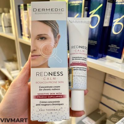 Kem Dưỡng Chống Đỏ Da Dermedic Redness Calm Rosacea Prone Skin Concentrate Cream For Chronic Redness 40ml-5